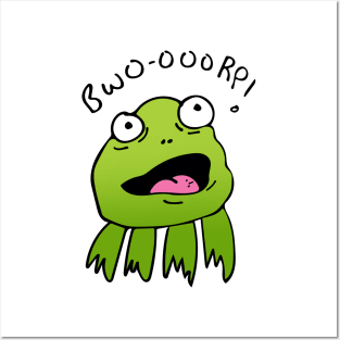 A FROG SAYING BWO-OOORP! (FROM MY BOOK GRANDMA GRUNT) Posters and Art